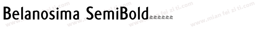 Belanosima SemiBold字体转换